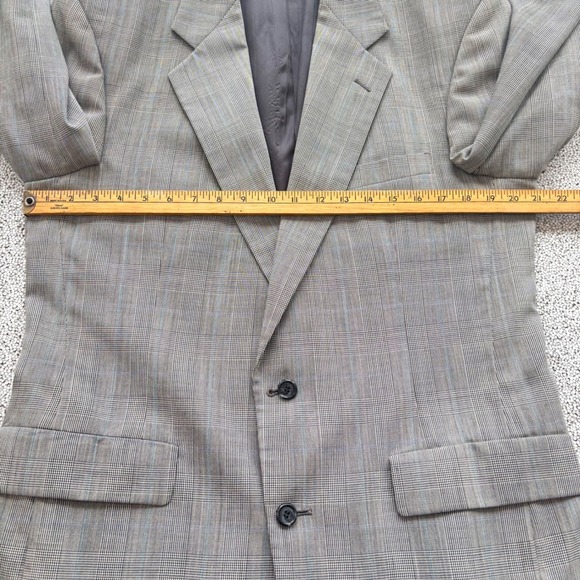 Turnbury Glen Check Plaid Suit 40L 36W 2 PC Business Gray Windsor Preppy Bloke - Picture 8 of 16